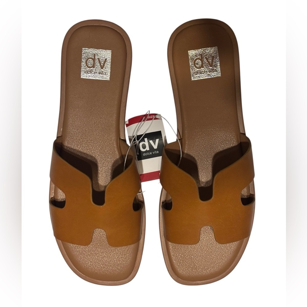 DV by Dolce Vita Tan H Band Slide Sandals Size 10 NWT